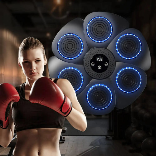 Smart Bluetooth Music Boxing Machine with Boxing Gloves, Wall Mounted Boxing Trainer, Suitable for Both Adults and Children'S Mu